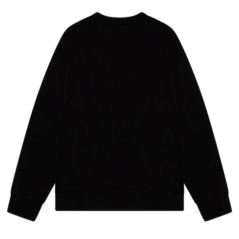 Diesel Double Destroyed Logo Black Sweatshirt M